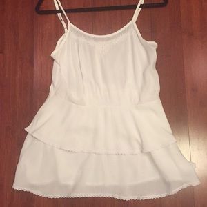 Charming Charlie cream spaghetti strap top size S